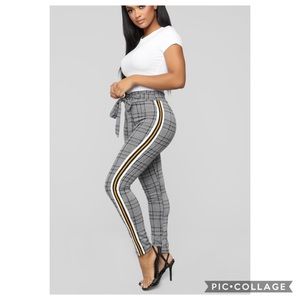 Plaid Stretch Pants